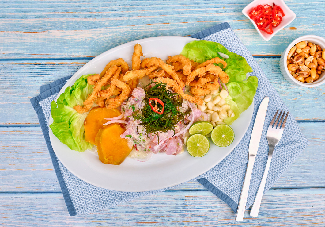 Traditional Peruvian Food Flatlay